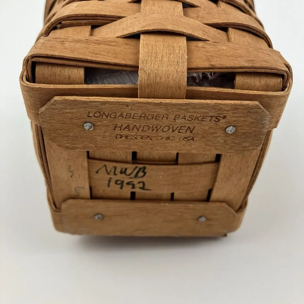 Longaberger Fathers Day Pencil Basket 1992 | /w Liner & Protector TVG (15000)